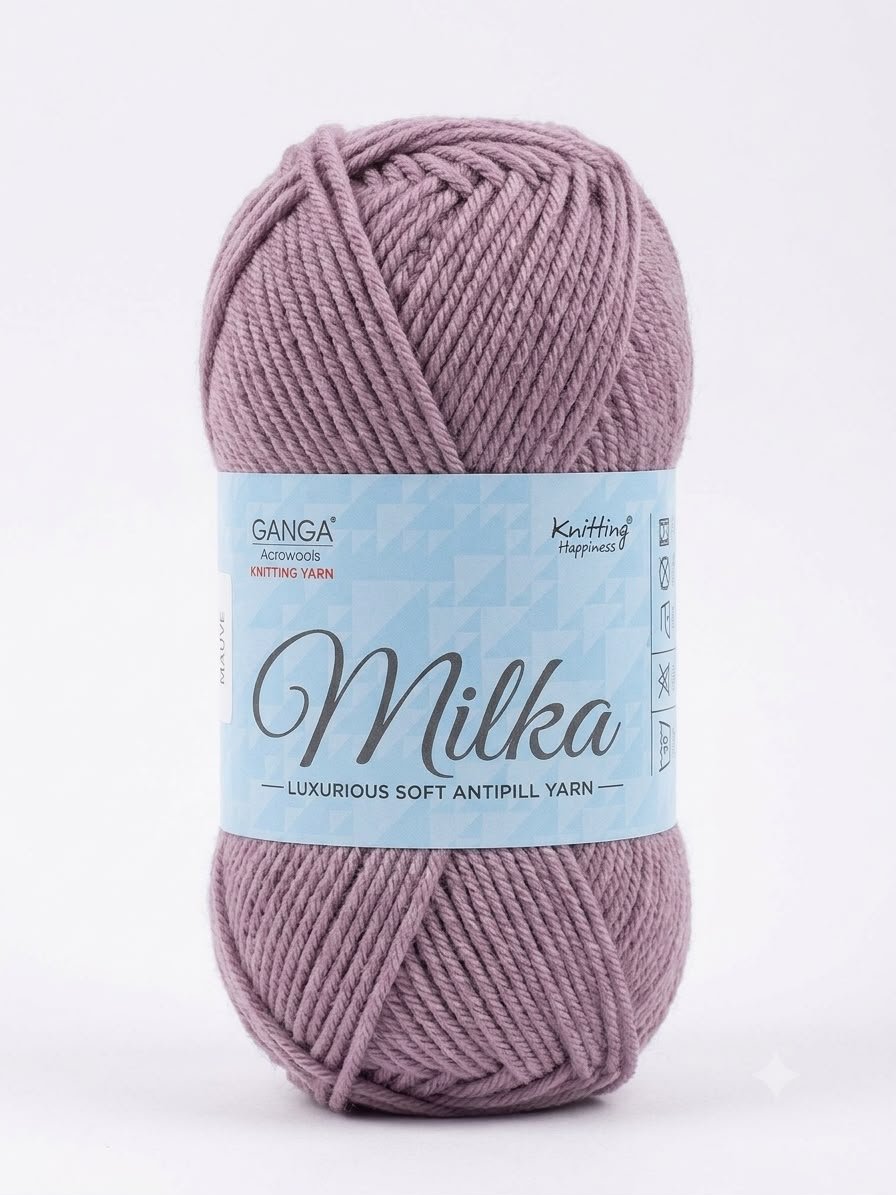 Milka Yarn - 50g Premium Antipill Acrylic Yarn for Knitting & Crochet