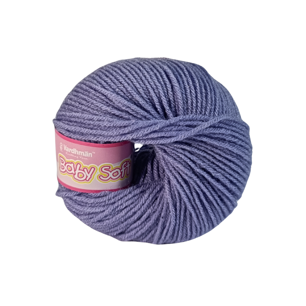 Baby wool – Solid colors (White, Blue, Gray and more..) | 25g per Ball | Soft & Gentle for Little Ones