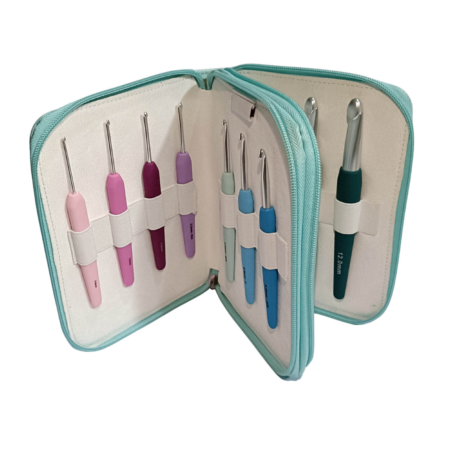 Ergonomic Crochet Hook Set with Zippered Case – 14 Sizes