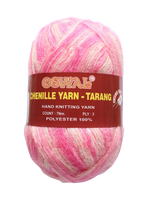 Oswal Tarang Multicolour Chenille Yarn for Knitting & Crochet – 100g
