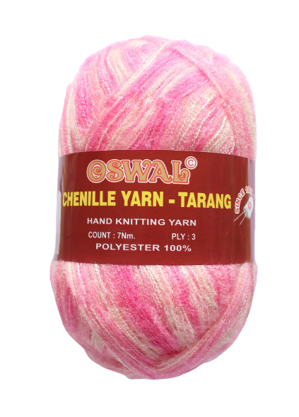 Oswal Tarang Multicolour Chenille Yarn for Knitting & Crochet – 100g