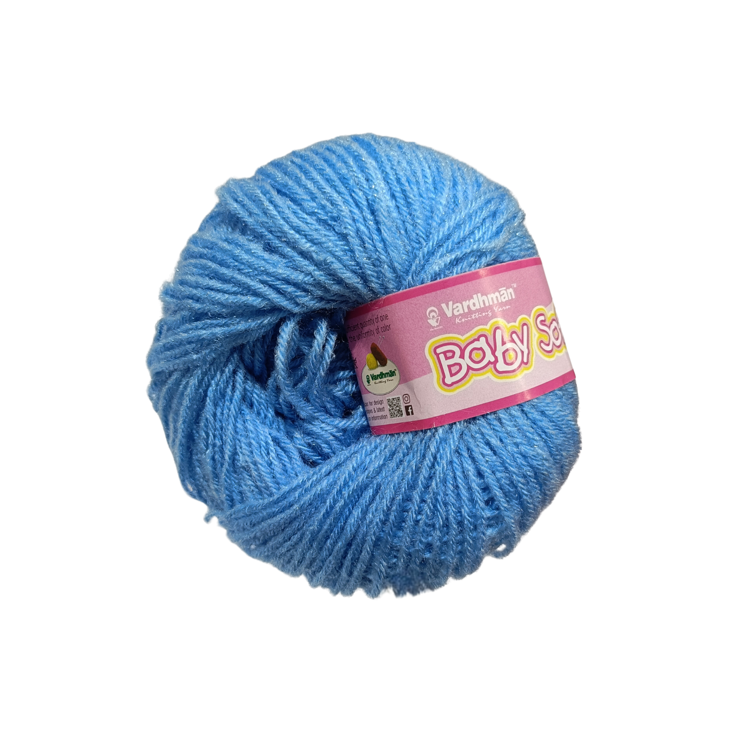 Baby wool – Solid colors (White, Blue, Gray and more..) | 25g per Ball | Soft & Gentle for Little Ones
