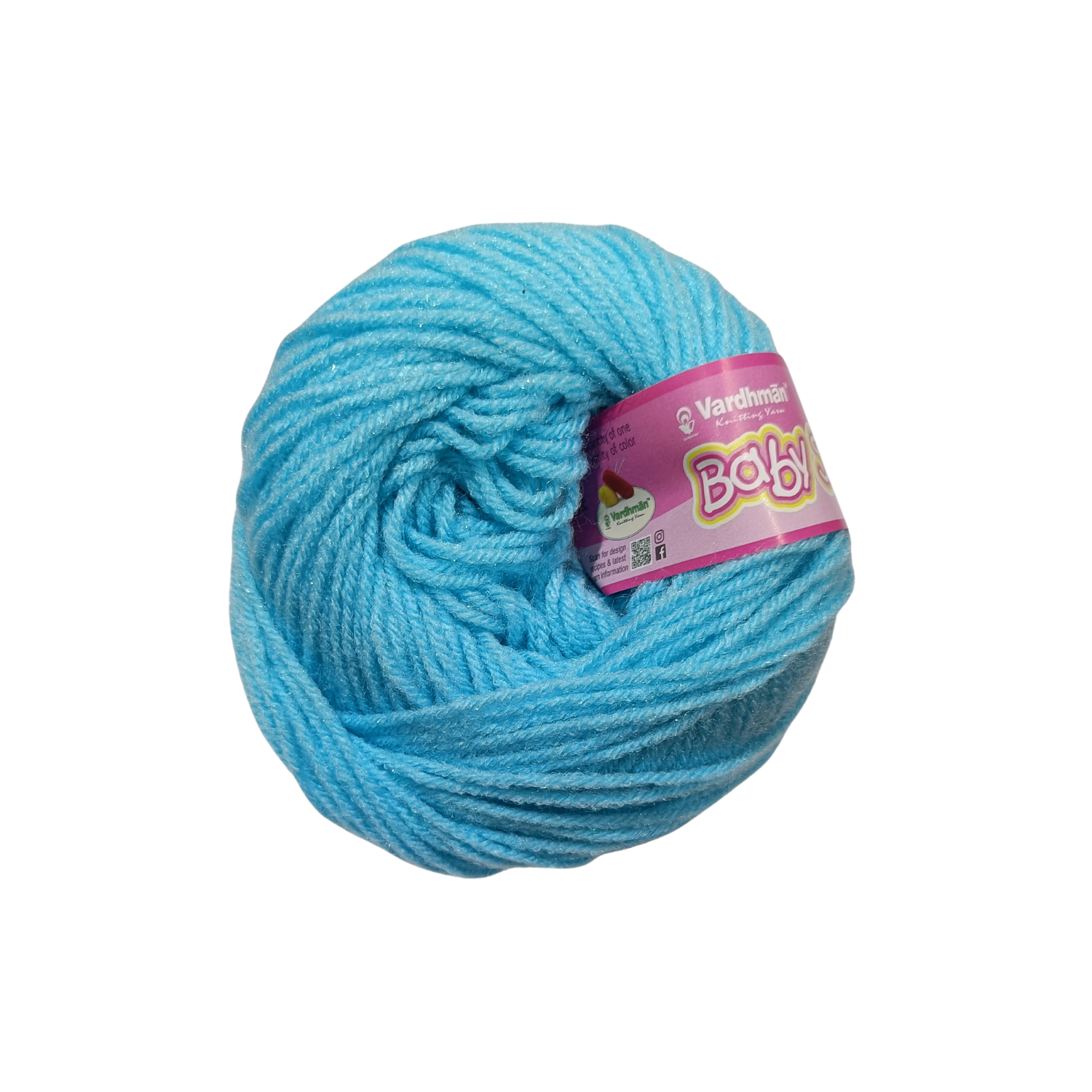 Baby wool – Solid colors (White, Blue, Gray and more..) | 25g per Ball | Soft & Gentle for Little Ones