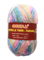 Oswal Tarang Multicolour Chenille Yarn for Knitting & Crochet – 100g
