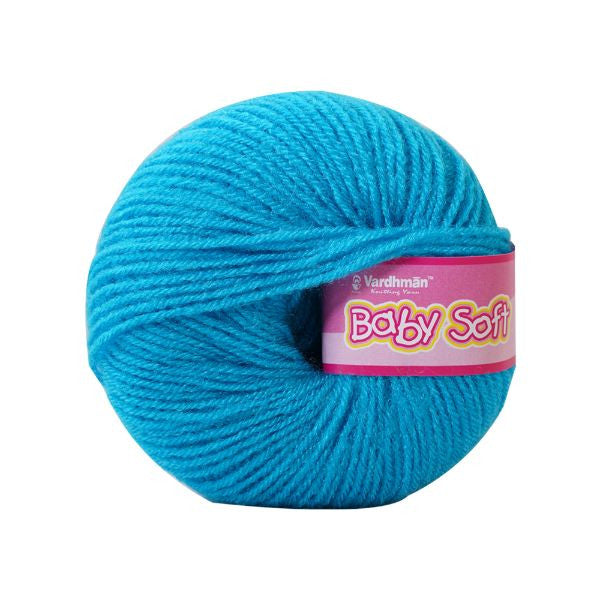 Baby wool – Solid colors (White, Blue, Gray and more..) | 25g per Ball | Soft & Gentle for Little Ones