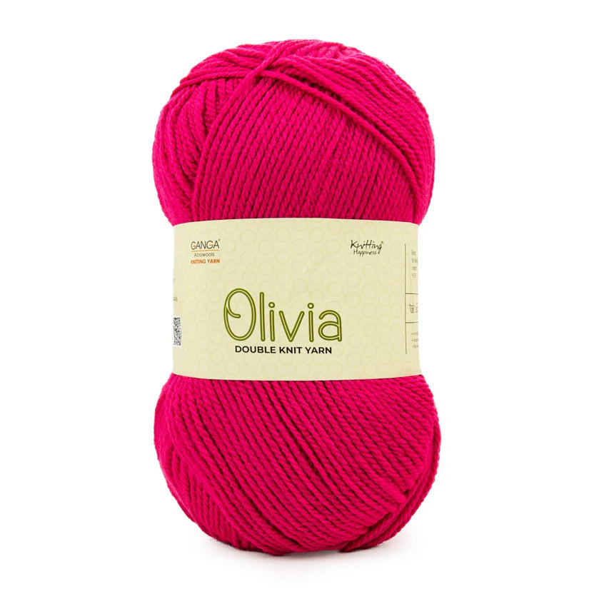 Olivia Double Knit Yarn – 100g Premium Acrylic Yarn for Knitting & Crochet