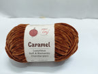 Caramel Chenille Knitting Yarn – Ultra Soft Polyester Yarn for Crochet & Hand Knitting