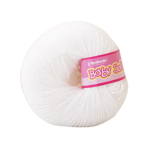 Baby wool – Solid colors (White, Blue, Gray and more..) | 25g per Ball | Soft & Gentle for Little Ones