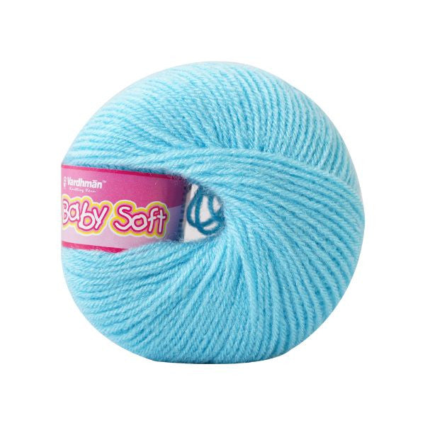 Baby wool – Solid colors (White, Blue, Gray and more..) | 25g per Ball | Soft & Gentle for Little Ones